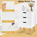 NNECW Modern Wooden Nightstand with Drawers for Living Room &amp Bedroom-2 pieces