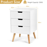 NNECW Modern Wooden Nightstand with Drawers for Living Room &amp Bedroom-1 piece