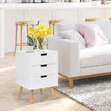 NNECW Modern Wooden Nightstand with Drawers for Living Room &amp Bedroom-1 piece