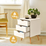 NNECW Modern Wooden Nightstand with Drawers for Living Room &amp Bedroom-1 piece