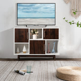 NNECW Modern Storage Cabinet with 3 Doors & 6 Compartments for Home & Office