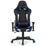 NNECW Racing Style Computer Chair with Massage Lumbar Support for Gaming Blue