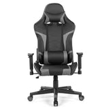 NNECW Racing Style Computer Chair with Massage Lumbar Support for Gaming Grey