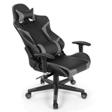 NNECW Racing Style Computer Chair with Massage Lumbar Support for Gaming Grey