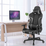 NNECW Racing Style Computer Chair with Massage Lumbar Support for Gaming Grey