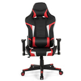 NNECW Racing Style Computer Chair with Massage Lumbar Support for Gaming Red