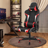 NNECW Racing Style Computer Chair with Massage Lumbar Support for Gaming Red