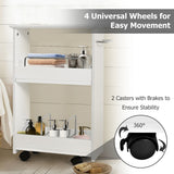 NNECW Slim Bathroom Storage Cabinet with 2-Tier Shelves for Kitchen & Bathroom
