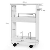 NNECW Slim Bathroom Storage Cabinet with 2-Tier Shelves for Kitchen & Bathroom