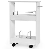 NNECW Slim Bathroom Storage Cabinet with 2-Tier Shelves for Kitchen & Bathroom