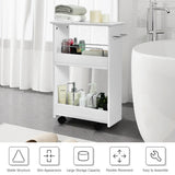 NNECW Slim Bathroom Storage Cabinet with 2-Tier Shelves for Kitchen & Bathroom