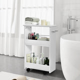 NNECW Slim Bathroom Storage Cabinet with 2-Tier Shelves for Kitchen & Bathroom