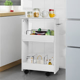 NNECW Slim Bathroom Storage Cabinet with 2-Tier Shelves for Kitchen & Bathroom