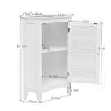 NNECW Free-Standing Corner Shutter Door Cabinet with Single Doors & 2 Shelves