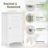NNECW Free-Standing Corner Shutter Door Cabinet with Single Doors & 2 Shelves