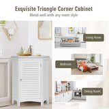 NNECW Free-Standing Corner Shutter Door Cabinet with Single Doors & 2 Shelves