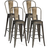 NNECW Stylish Cafe Side Chairs with Removable Back for Kitchen