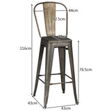 NNECW Stylish Cafe Side Chairs with Removable Back for Kitchen