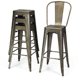 NNECW Stylish Cafe Side Chairs with Removable Back for Kitchen