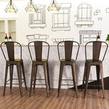 NNECW Stylish Cafe Side Chairs with Removable Back for Kitchen