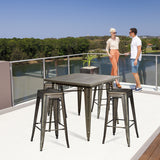 NNECW Stylish Cafe Side Chairs with Removable Back for Kitchen