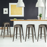 NNECW Stylish Cafe Side Chairs with Removable Back for Kitchen