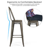 NNECW Stylish Cafe Side Chairs with Removable Back for Kitchen