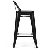 NNECW Set of 4 62 cm Metal Chairs with Removable Back