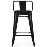 NNECW Set of 4 62 cm Metal Chairs with Removable Back