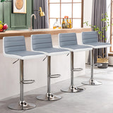 NNECW Modern Swivel Adjustable Armless Barstools with Comfortable Design for Kitchen