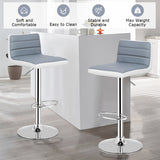 NNECW Modern Swivel Adjustable Armless Barstools with Comfortable Design for Kitchen