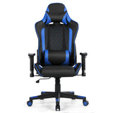NNECW High-Back Racing Chair with Massage Lumbar Support for Office Blue