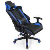 NNECW High-Back Racing Chair with Massage Lumbar Support for Office Blue