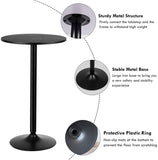 NNECW Modern Bar Table with Round Top for Living Room & Restaurant & Bistro