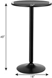 NNECW Modern Bar Table with Round Top for Living Room & Restaurant & Bistro
