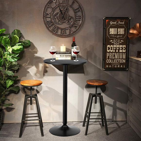 NNECW Modern Bar Table with Round Top for Living Room & Restaurant & Bistro