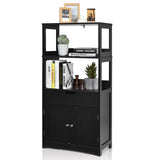 NNECW Multipurpose Storage Cabinet with Drawer for Bathroom-Black