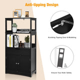NNECW Multipurpose Storage Cabinet with Drawer for Bathroom-Black