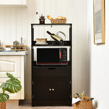 NNECW Multipurpose Storage Cabinet with Drawer for Bathroom-Coffee