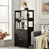 NNECW Multipurpose Storage Cabinet with Drawer for Bathroom-Coffee