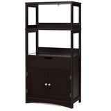 NNECW Multipurpose Storage Cabinet with Drawer for Bathroom-Coffee