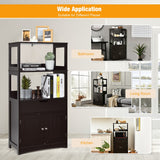 NNECW Multipurpose Storage Cabinet with Drawer for Bathroom-Coffee