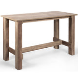 NNECW 140cm Wooden Rectangular Dining Table for Home & Pub & Restaurant