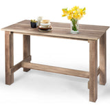 NNECW 140cm Wooden Rectangular Dining Table for Home & Pub & Restaurant