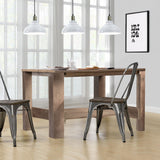 NNECW 140cm Wooden Rectangular Dining Table for Home & Pub & Restaurant