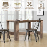NNECW 140cm Wooden Rectangular Dining Table for Home & Pub & Restaurant