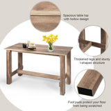 NNECW 140cm Wooden Rectangular Dining Table for Home & Pub & Restaurant