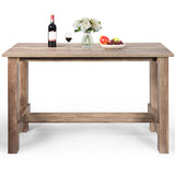 NNECW 140cm Wooden Rectangular Dining Table for Home & Pub & Restaurant