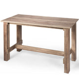 NNECW 140cm Wooden Rectangular Dining Table for Home & Pub & Restaurant