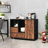 NNECW Rolling Storage Cabinet with Compartments & Drawers for Home & Office